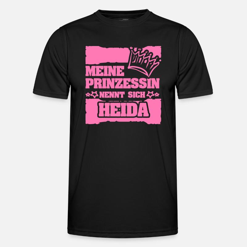 Mädchenname Heida - Männer Funktions-T-Shirt - Schwarz