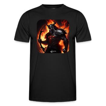 Fire Archery God - Männer Funktions-T-Shirt - Schwarz - Vorne - AI Model Male 178 dark (178cm)