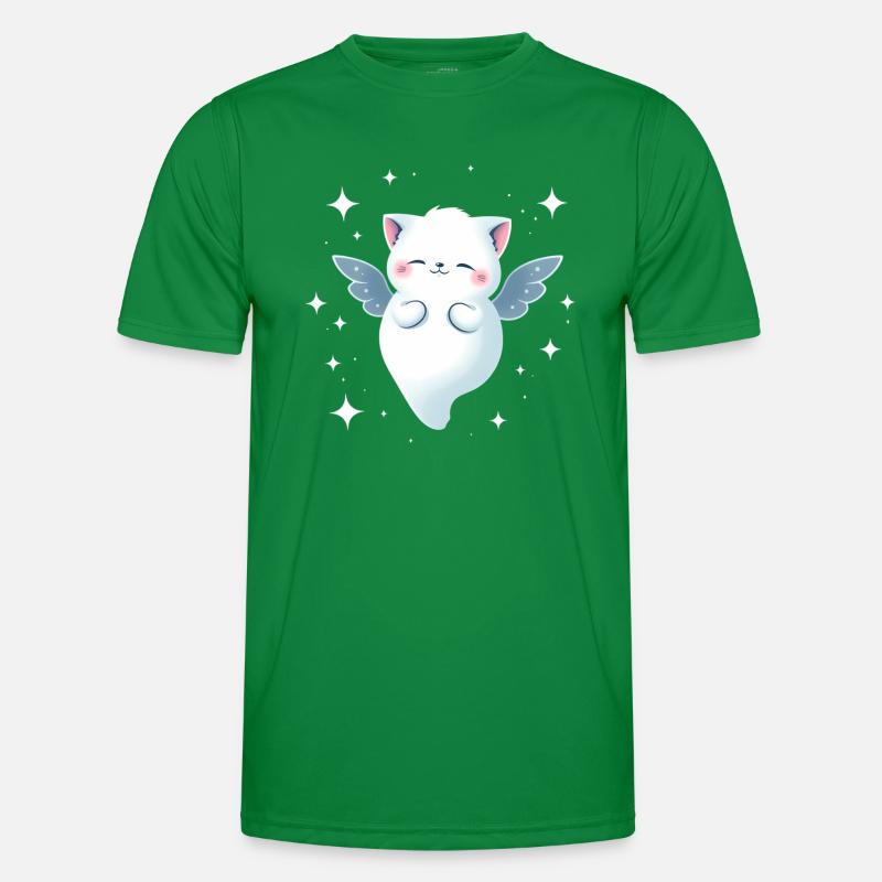 Schnurrend engelhaft Männer Funktions-T-Shirt