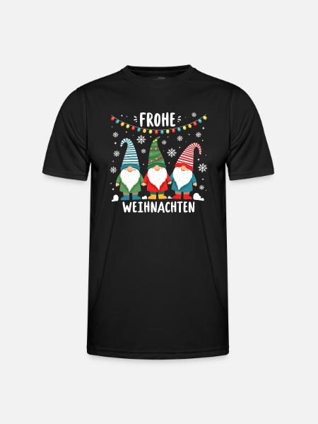 Frohe Weihnachten liebe Wichtel Gnome - Männer Funktions-T-Shirt - Schwarz
