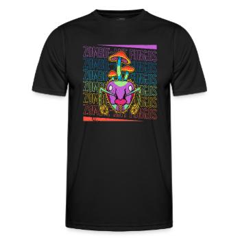 Mushrooms Mycology Ant Zombie Biology Student - Men's Functional T-Shirt - black - Front - AI Model Male 178 dark (178cm)