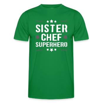 Sister Superhero - Men's Functional T-Shirt - kelly green - Front - AI Model Male 178 dark (178cm)