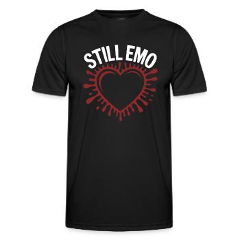Toujours emo ! Esthétique alternative gothique emo - T-shirt sport Homme - noir - Devant - AI Model Male 178 dark (178cm)