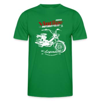 Moped Cult 70s Vintage - Men's Functional T-Shirt - kelly green - Front - AI Model Male 178 dark (178cm)