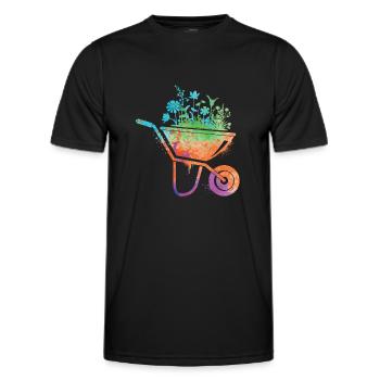 Garden Florist Gardener Ladies Children Gardener - Men's Functional T-Shirt - black - Front - AI Model Male 178 dark (178cm)