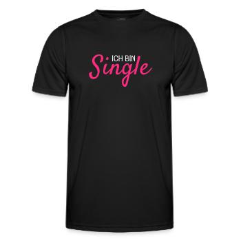 Ich bin Single - Männer Funktions-T-Shirt - Schwarz - Vorne - AI Model Male 178 dark (178cm)