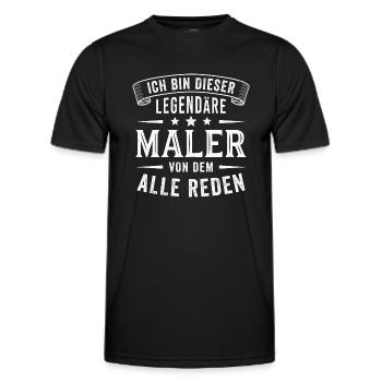 Maler Legende Malermeister Lackierer - Männer Funktions-T-Shirt - Schwarz - Vorne - AI Model Male 178 dark (178cm)