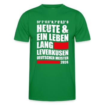 Deutscher Fußball Meister 2024 Leverkusen Retro - Männer Funktions-T-Shirt - Kelly Green - Vorne - AI Model Male 178 dark (178cm)