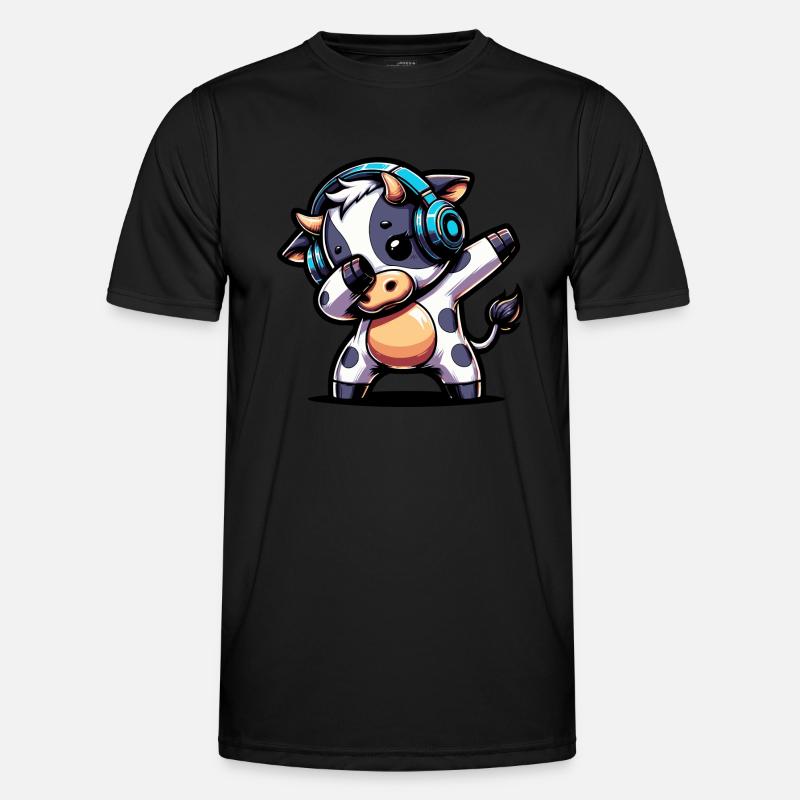 Dabbing Cow Men's Functional T-Shirt