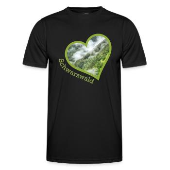 black forest - Men's Functional T-Shirt - black - Front - AI Model Male 178 dark (178cm)