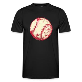 Baseball - Männer Funktions-T-Shirt - Schwarz - Vorne - AI Model Male 178 dark (178cm)