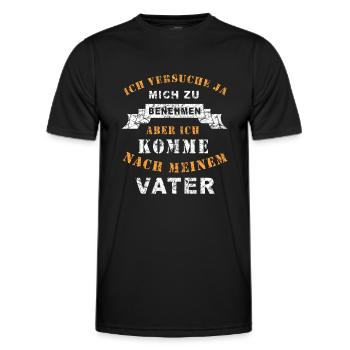 Ich versuche ja, mich zu benehmen Design Tshirt - Männer Funktions-T-Shirt - Schwarz - Vorne - AI Model Male 178 dark (178cm)