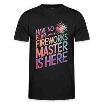 Pyrotechniker Feuerwerk Pyrotechnik - Männer Funktions-T-Shirt - Schwarz - Vorne - AI Model Male 178 dark (178cm)