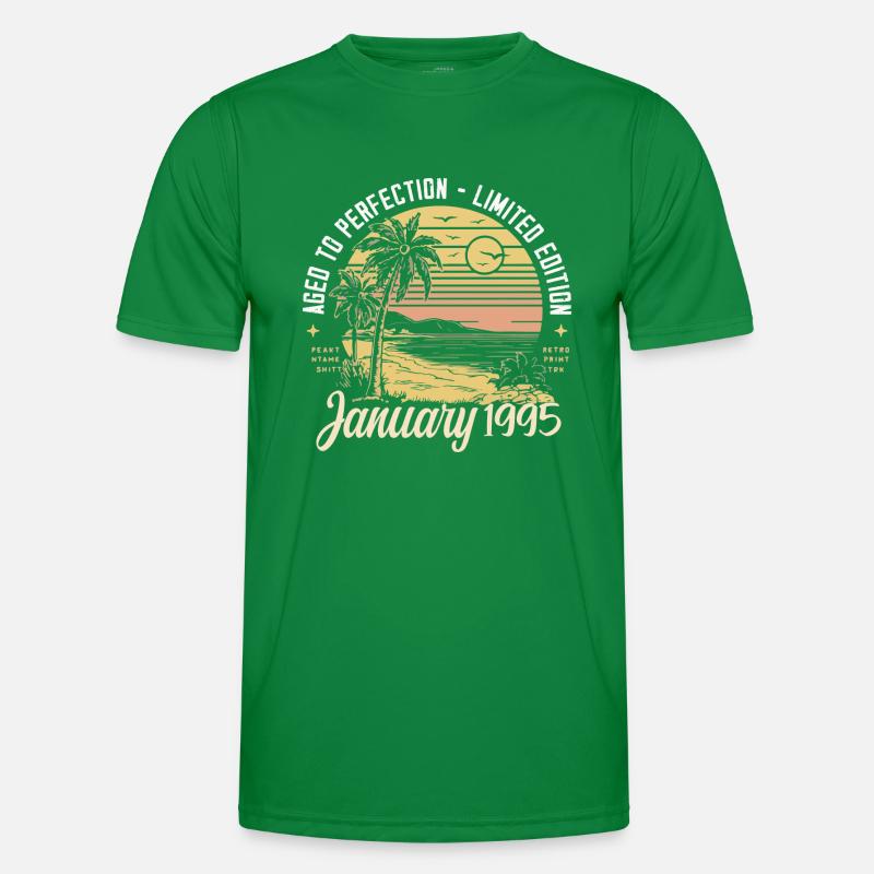 1995 Geburtstag Januar 1995 - Geschenk Januar 1995 Männer Funktions-T-Shirt