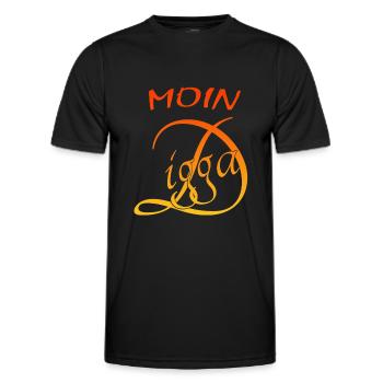 Moin Digga Hamburg - Männer Funktions-T-Shirt - Schwarz - Vorne - AI Model Male 178 dark (178cm)