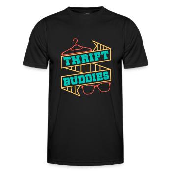 Friperie Shopper Thrift Buddies Friperie - T-shirt sport Homme - noir - Devant - AI Model Male 178 dark (178cm)