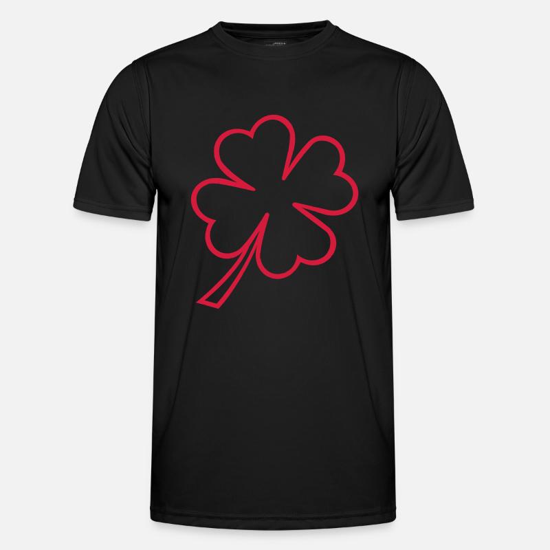 lucky clover st patrick - Männer Funktions-T-Shirt - Schwarz