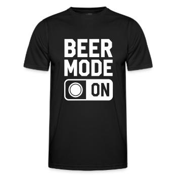 Beer Mode On Bierspruch Trinkspruch - Männer Funktions-T-Shirt - Schwarz - Vorne - AI Model Male 178 dark (178cm)