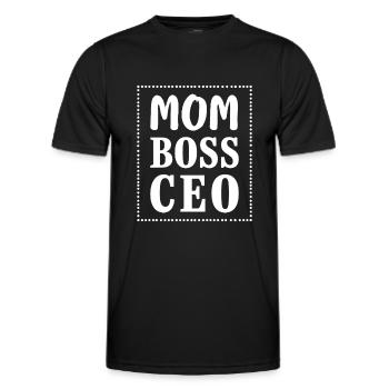 Mom CEO Mental de maman fort - T-shirt sport Homme - noir - Devant - AI Model Male 178 dark (178cm)