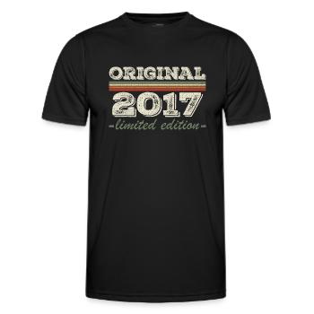 Legend since 2017 Born 2017 Birthday 2017 - Men's Functional T-Shirt - black - Front - AI Model Male 178 dark (178cm)