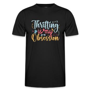 Thrift Shopper Thrifting Is My Obsession Thrift - Männer Funktions-T-Shirt - Schwarz - Vorne - AI Model Male 178 dark (178cm)