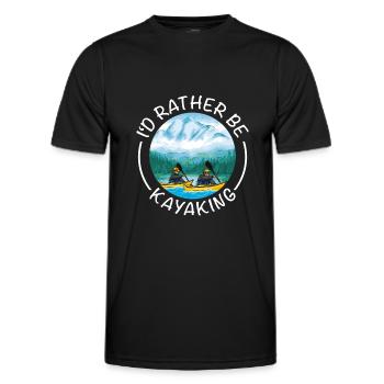 Kajak fahren als Wildwasser Kajak oder See Kajak - Männer Funktions-T-Shirt - Schwarz - Vorne - AI Model Male 178 dark (178cm)