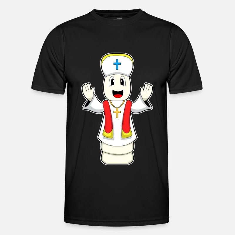 Chess Piece Bishop Chess - Men's Functional T-Shirt - black
