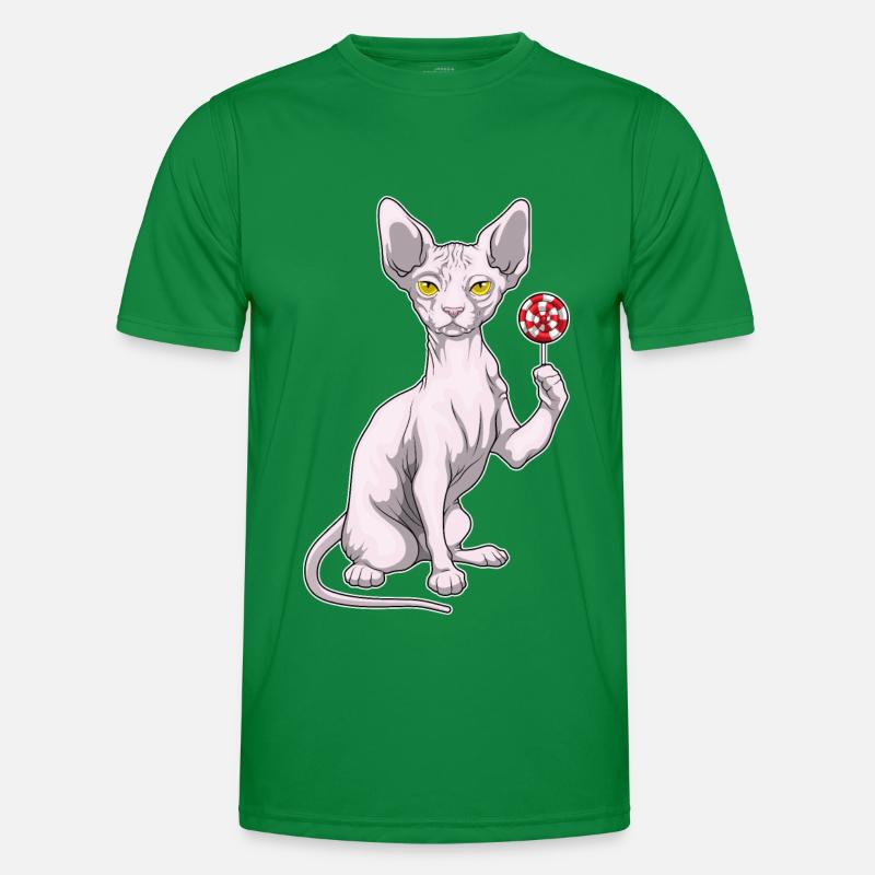 Sucette Chat Sphynx T-shirt sport Homme