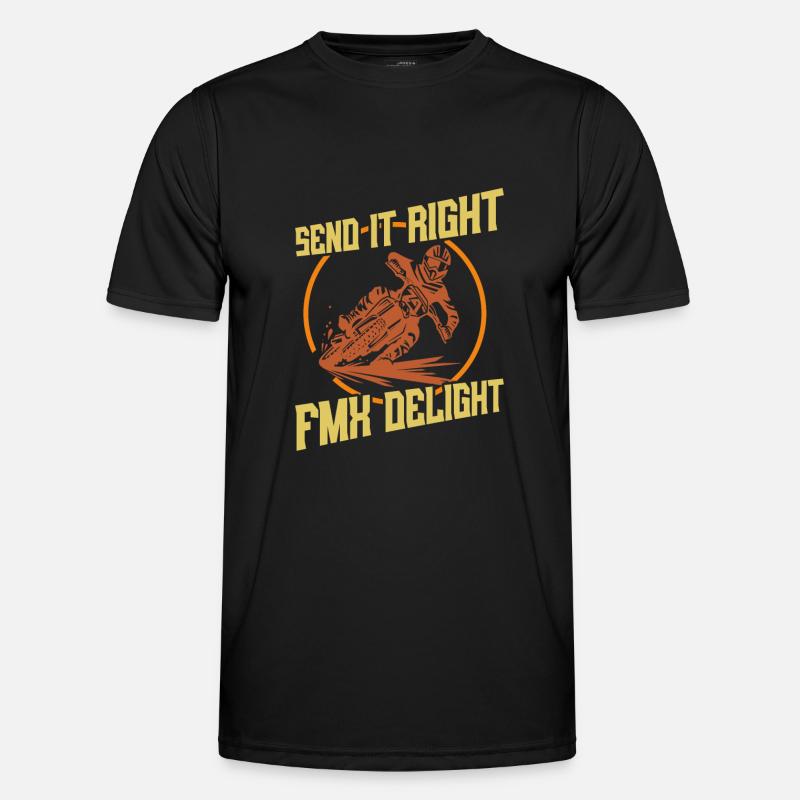 Dirt Biker Riding Send It Right FMX Delight Männer Funktions-T-Shirt