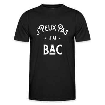 je peux pas j'ai bac idée cadeau humour - T-shirt sport Homme - noir - Devant - AI Model Male 178 dark (178cm)