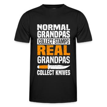 Collect knives - Men's Functional T-Shirt - black - Front - AI Model Male 178 dark (178cm)