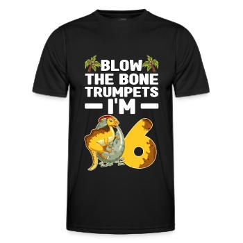 Dinosaur Children - Men's Functional T-Shirt - black - Front - AI Model Male 178 dark (178cm)