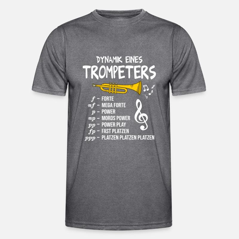 Trompete Dynamik eines Trompeters Blasmusik Männer Funktions-T-Shirt
