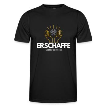 Erschaffe unmögliches - Männer Funktions-T-Shirt - Schwarz - Vorne - AI Model Male 178 dark (178cm)