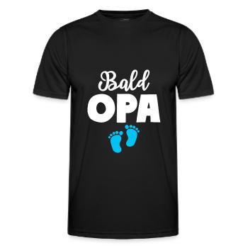 Bald Opa Junge Baby Großvater - Männer Funktions-T-Shirt - Schwarz - Vorne - AI Model Male 178 dark (178cm)
