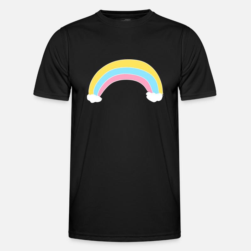 Rainbow icon clouds - Men's Functional T-Shirt - black