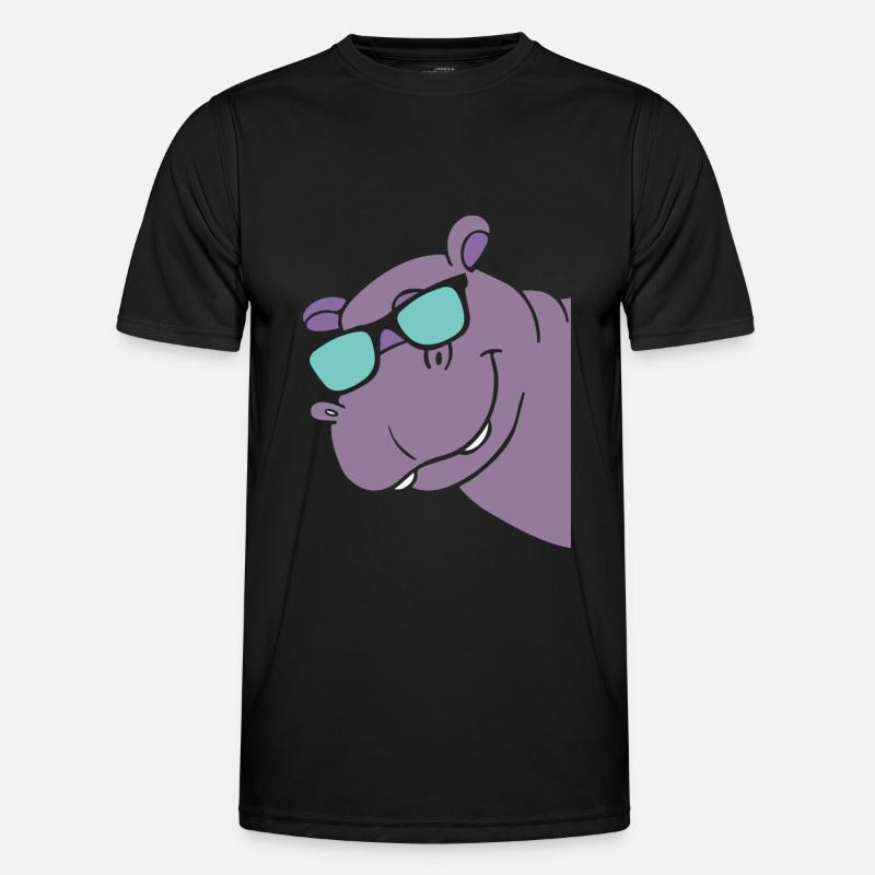 Nilpferd Männer Funktions-T-Shirt