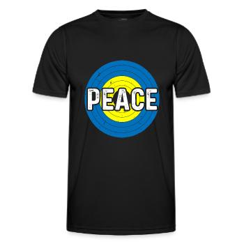 Peace Regenbogen Kreis Frieden Freiheit Liebe - Männer Funktions-T-Shirt - Schwarz - Vorne - AI Model Male 178 dark (178cm)