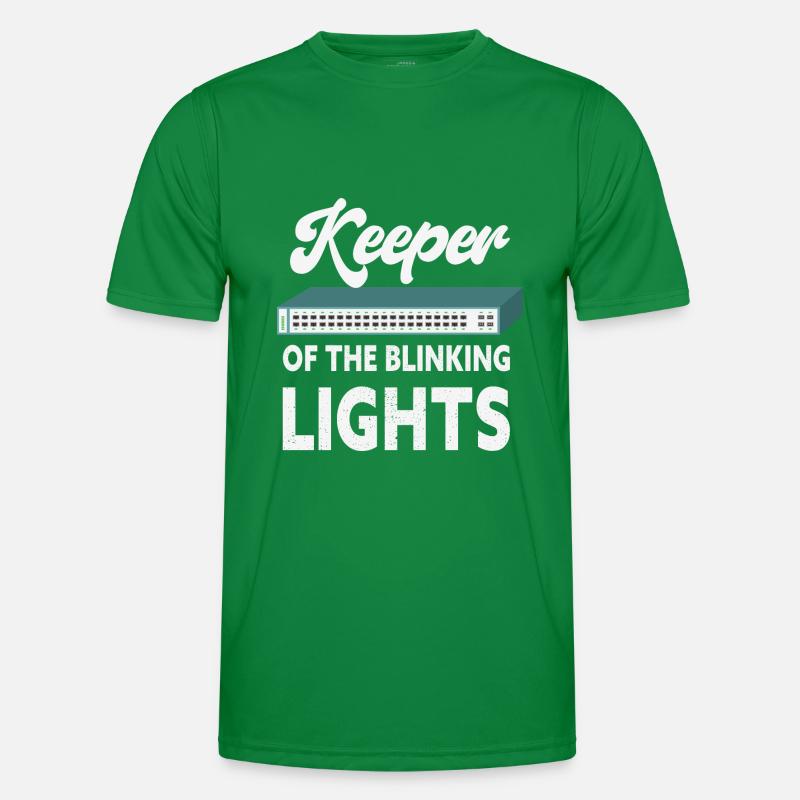 Keeper of the Blinking Lights IT Tech Network Men's Functional T-Shirt