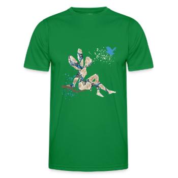 fee e 242 - Men's Functional T-Shirt - kelly green - Front - AI Model Male 178 dark (178cm)