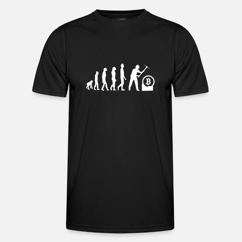 Bitcoin Miner Evolution - Men's Functional T-Shirt - black