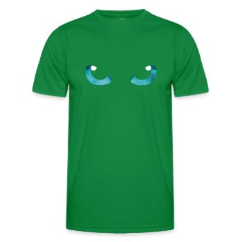 Katzenaugen Blau - Männer Funktions-T-Shirt - Kelly Green - Vorne - AI Model Male 178 dark (178cm)