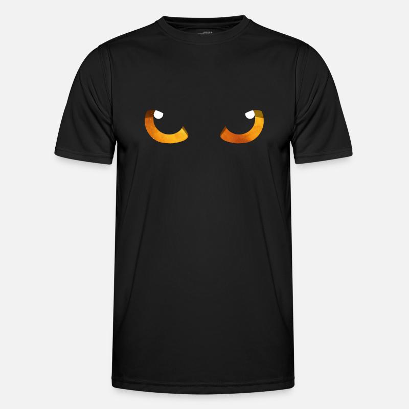 Cat Eyes Orange - Men's Functional T-Shirt - black