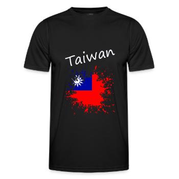 Taiwan - Männer Funktions-T-Shirt - Schwarz - Vorne - AI Model Male 178 dark (178cm)
