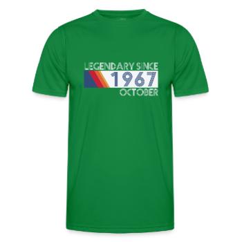 Retro SiFi Legendary since October 1967 - Geburtst - Männer Funktions-T-Shirt - Kelly Green - Vorne - AI Model Male 178 dark (178cm)