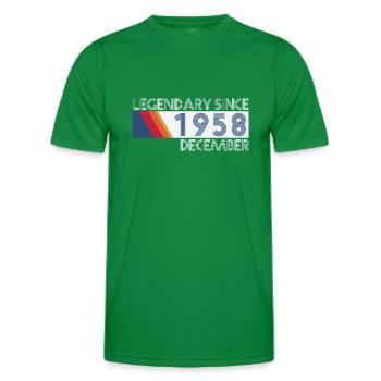 Retro SiFi Legendary since December 1958 - Geburts - Männer Funktions-T-Shirt - Kelly Green - Vorne - AI Model Male 178 dark (178cm)