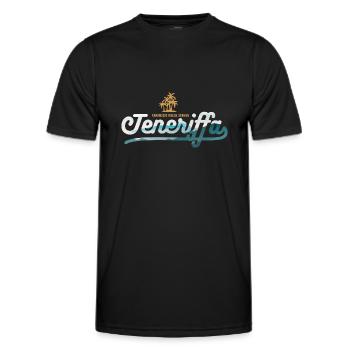 Tenerife Vintage - Canaries, Espagne - T-shirt sport Homme - noir - Devant - AI Model Male 178 dark (178cm)