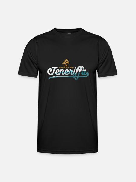 Tenerife Vintage - Canaries, Espagne - T-shirt sport Homme - noir