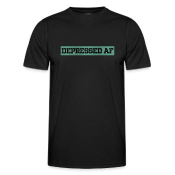 Depressives Bewusstsein für psychische Gesundheit - Männer Funktions-T-Shirt - Schwarz - Vorne - AI Model Male 178 dark (178cm)
