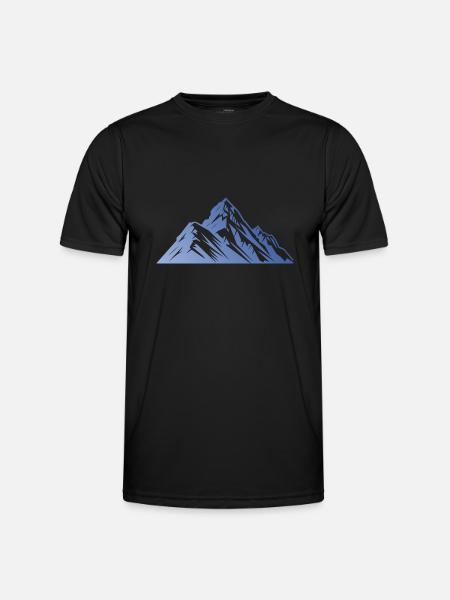 Mountains Silhouette - Männer Funktions-T-Shirt - Schwarz